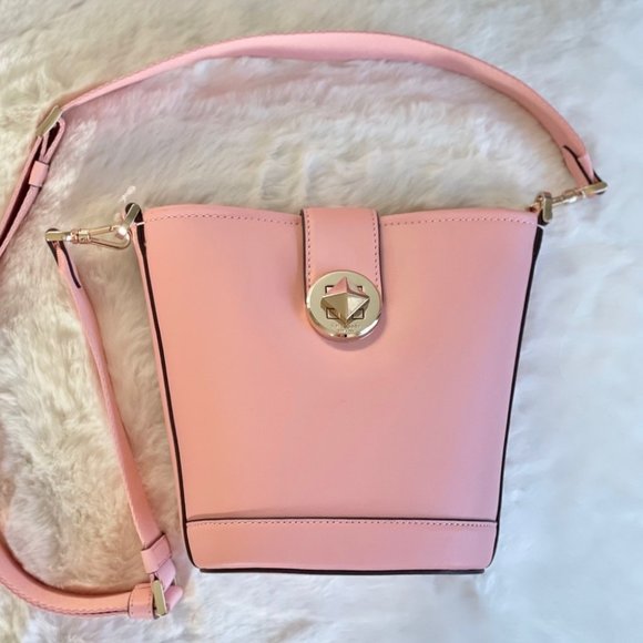 kate spade Handbags - NEW Kate Spade bag crossbody Audrey Smooth Leather Mini Bucket donut pink